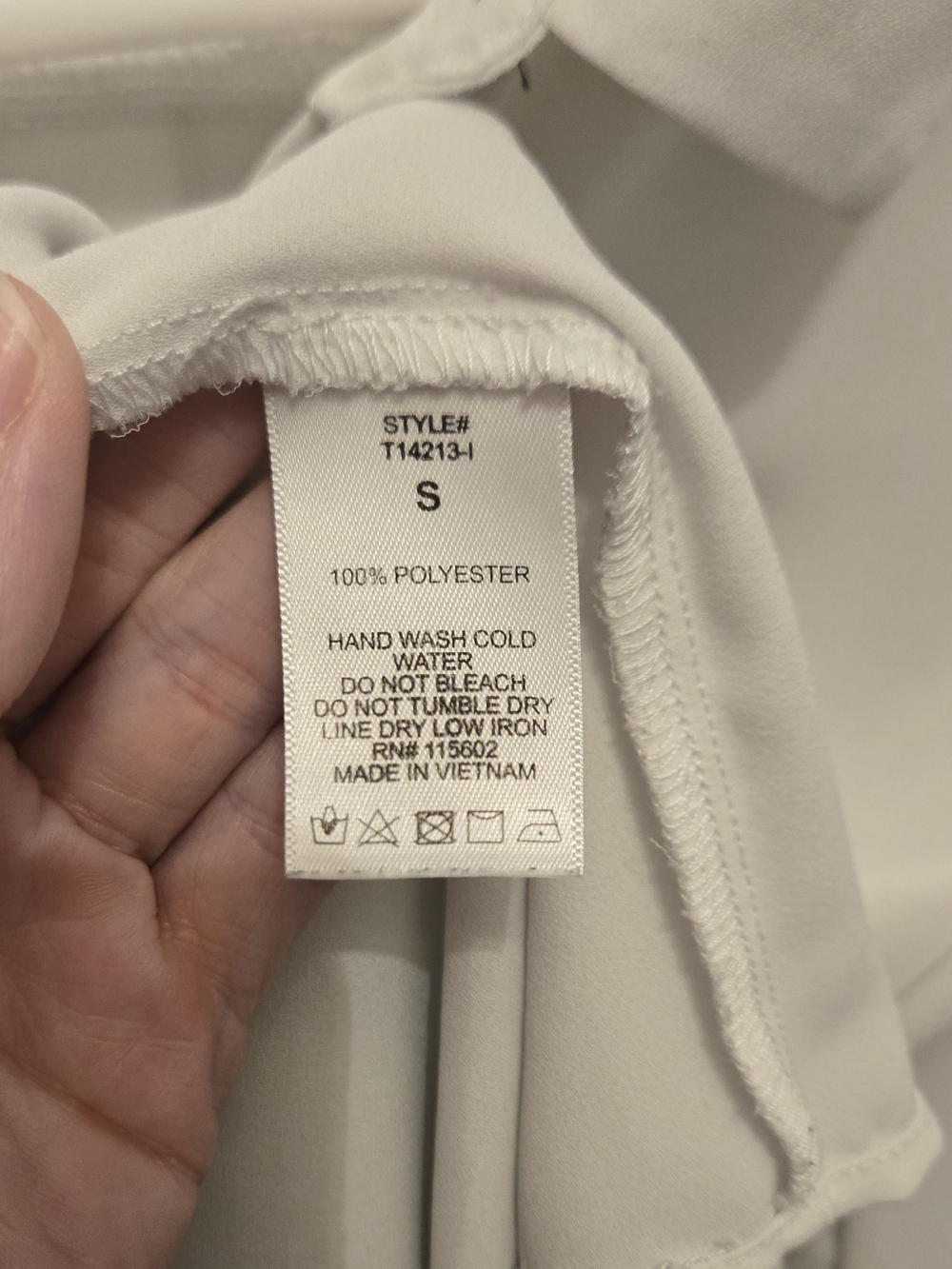 Lush White Dress Shirt with Black Trim - Picture 3 of 5